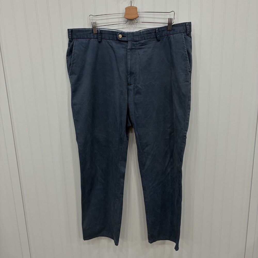 Peter Millar Men's W42 x L32 Blue Straight Leg Cotton Casual Chino Pants
